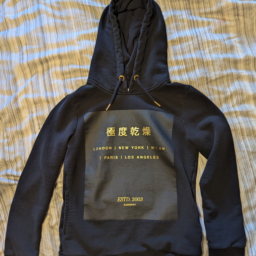 Superdry Black Graphic Hoodie